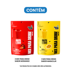 Kit Mix Para Drinks Coco Leve 200ml: 3un Maracujá + 2un Morango