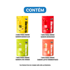 Kit Mix Para Drinks Coco Leve 200ml: 2un Maracujá + 1un Morango + 1un Uva Verde + 1un Leite Fermentado