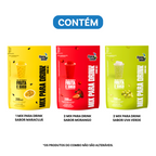 Kit Mix Para Drinks Coco Leve 200ml: 2un Uva Verde  +2un Morango + 1un Maracujá